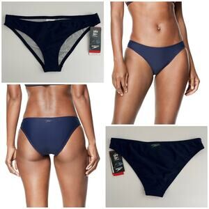 Speedo Hipster Bikini Swim Bottom Medium in Peacoat Navy Blue UPF50 $42 NEW